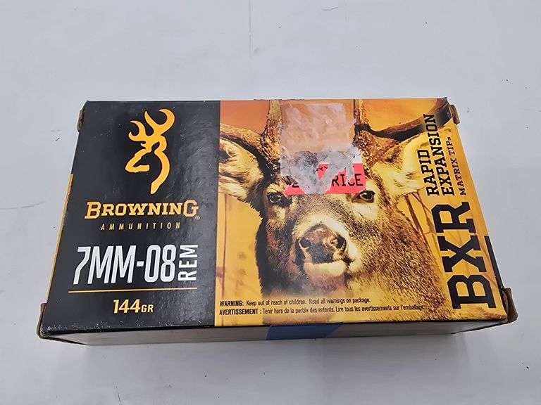 7mm-08 REM 144 Grain Browning BXR Rounds(1 box, 20 rounds) image