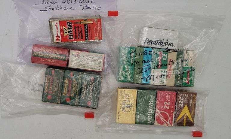 Vintage Remington/Mohawk  22 LR Boxes and Rounds, Hornady 17 HMR Rounds(45)(See Photos) image