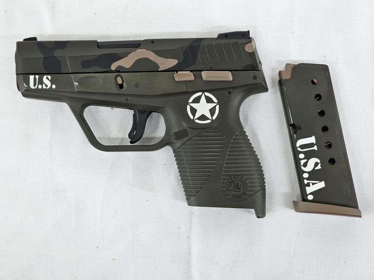 TAURUS  709 SLIM  9mm PISTOL  S/N: TXP09184  U.S. ARMY EDITION, 1 MAGAZINE, 1 PLANO PROTECTOR SERIES HARD PISTOL CASE image