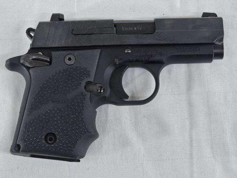 SIG SAUER  P938  9x19mm PISTOL  S/N# 52G020854  1 MAGAZINE, 1 PLANO PROTECTOR SERIES HARD PISTOL CASE image