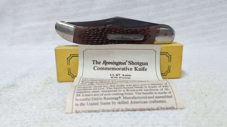 Vintage Remington 11-87 Auto 870 Pump Commemorative Folding Knife image