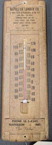 Napoleon Lumber Co. Advertising Thermometer image