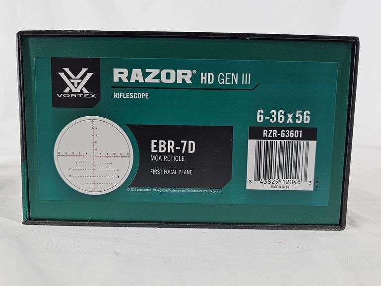 Vortex Razor HD GEN III EBR-7D Rifle Scope, 6-36x56 Zoom(Unopened, new inBox) image