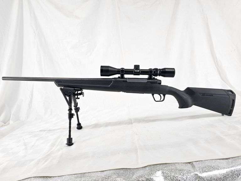 Savage Axis  7mm-08 REM  Bolt Action Rifle  S/N: N703851  Synthetic Stock, Bipod & Weaver Scope image
