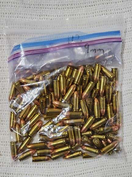 112 Rounds Assorted 9mm Ammunition, 17 rounds 9mm Hollow Point image