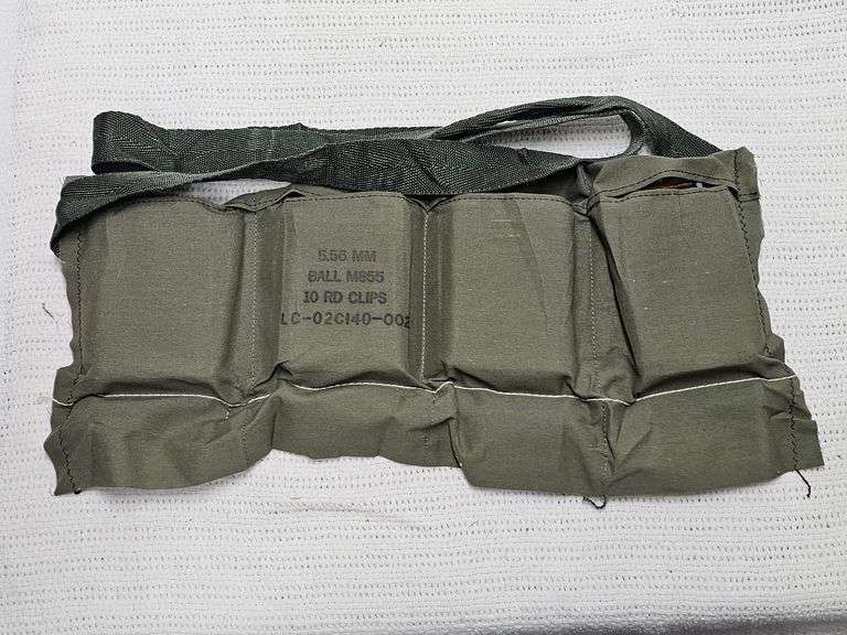5.56 Green Tip Ammunition in 4 pouch Bandolier, 120 rounds(30 round boxes, 4 boxes) image