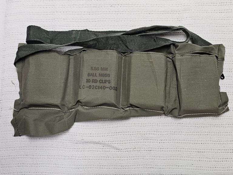 5.56 Green Tip Ammunition in 4 pouch Bandolier, 120 rounds(30 round boxes, 4 boxes) image