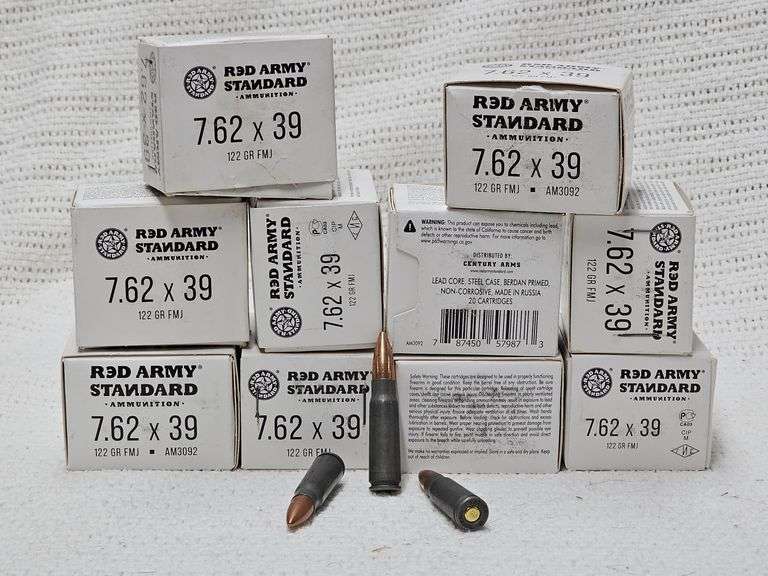 Red Army Standard 7.62x39mm Ammo 122gr FMJ 20 Rounds(10x Boxes) image