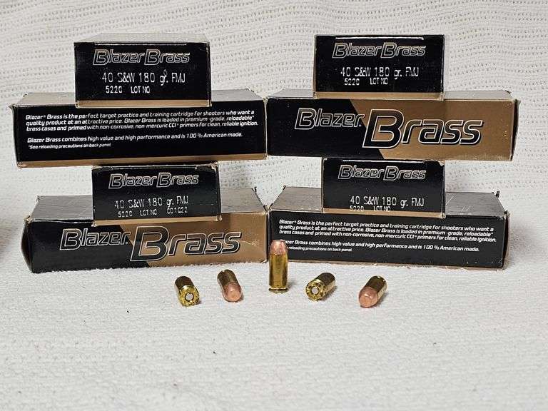 Blazer Brass Ammunition .40 S&W 180 Gr. FMJ, 50 Rounds(8x Boxes) image