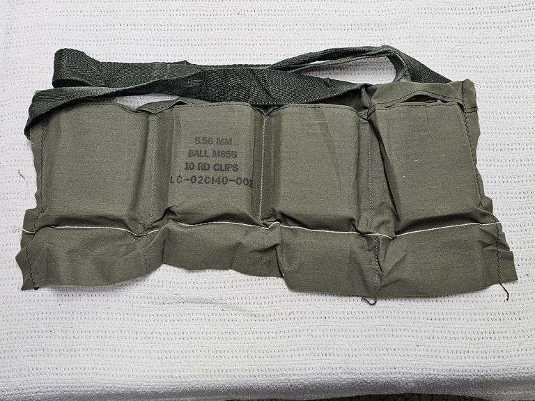5.56 Green Tip Ammunition in 4 pouch Bandolier, 120 rounds(30 round boxes, 4 boxes) image