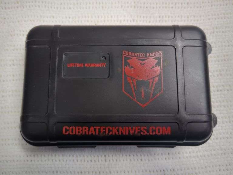 CobraTec OTF Knife: Medium FS-3 Blue Line Punisher (Cerakote) image