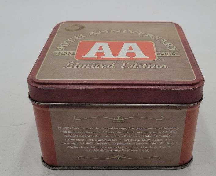 2005 Winchester 40th Anniversary Limited Edition AA Light Target Load Carton and Shells in Collector's Tin(complete, opened) image