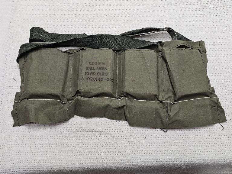 5.56 Green Tip Ammunition in 4 pouch Bandolier, 120 rounds(30 round boxes, 4 boxes) image