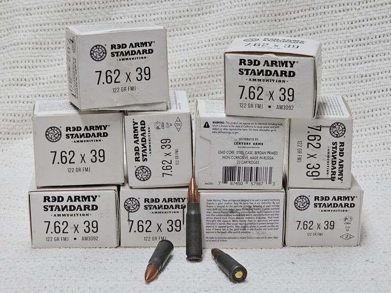 Red Army Standard 7.62x39mm Ammo 122gr FMJ 20 Rounds(10x Boxes) image