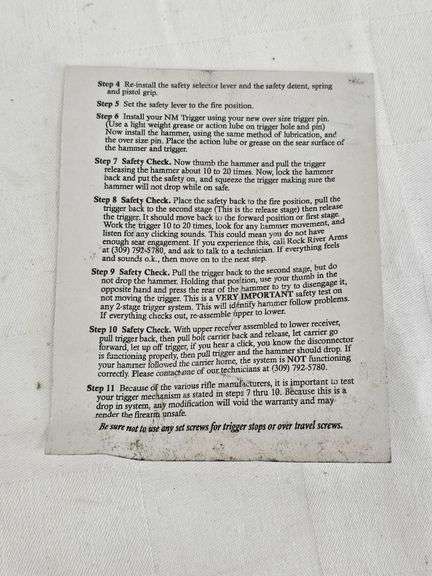 ROCK RIVER ARMS NATIONAL MATCH TRIGGER image