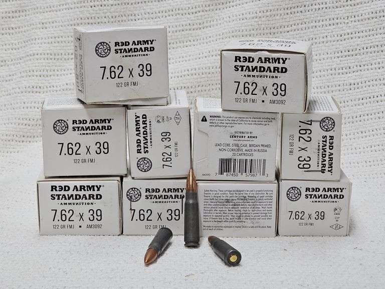 Red Army Standard 7.62x39mm Ammo 122gr FMJ 20 Rounds(10x Boxes) image