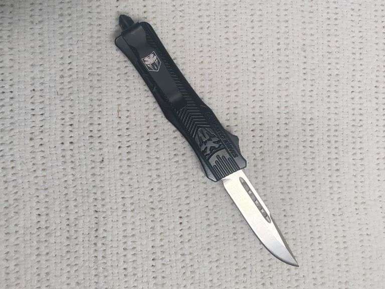 CobraTec OTF Knife: Small FS-X Black Drop, Not Serrated image