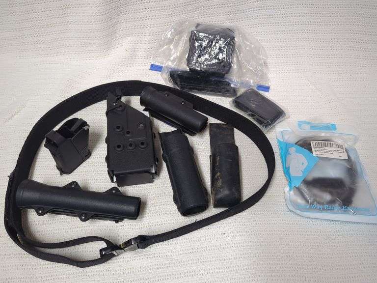 Wolf Tactical Quick Release Metal Clasp Belt w/ Assorted Flashlight Holsters and Walkie Talkie/Radio Holster and Accessories image
