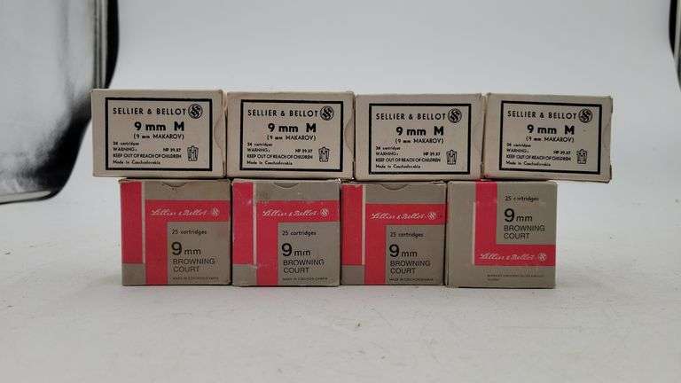 9mm Sellier & Bellot 9mm Makarov/ 9mm Browning Court Rounds(~196 total) image