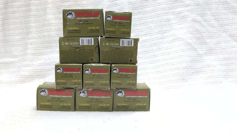 Wolf Performance Ammunition Mil-Spec 7.62x39mm 123 GR. HP 20 Cartridges(10 Boxes) image