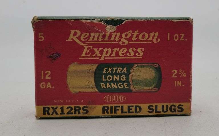 Vintage Remington Express 12 Ga. 1 Oz. 2 3/4 in. RX12RS Rifled Slugs, Box of 5 slugs image