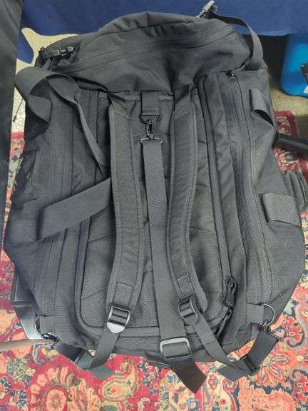 Large Black Duffel Bag with Backpack straps image