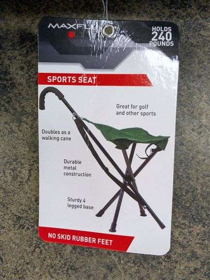 Lot of 3 Maxi-Fit Sports Seat Walking Cane Combo Chairs image