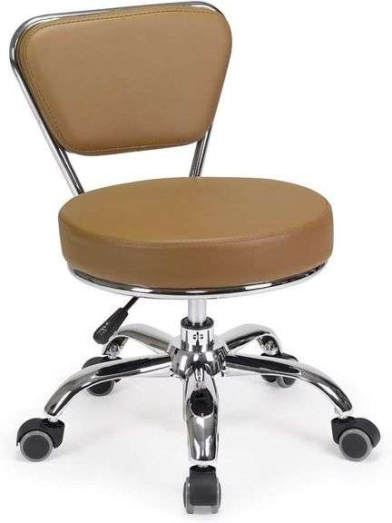 Mayakoba Dayton Compact Rolling Stool - Cappuccino image