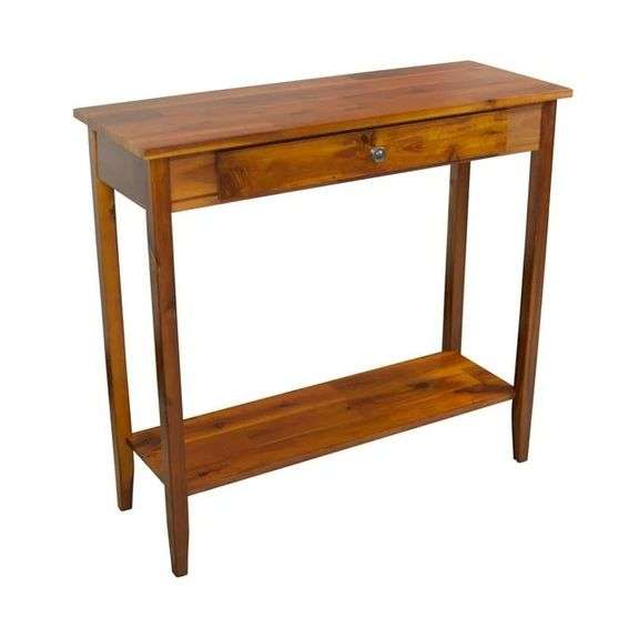 Casual Contemporary Living Acacia Console Table with Shelf image