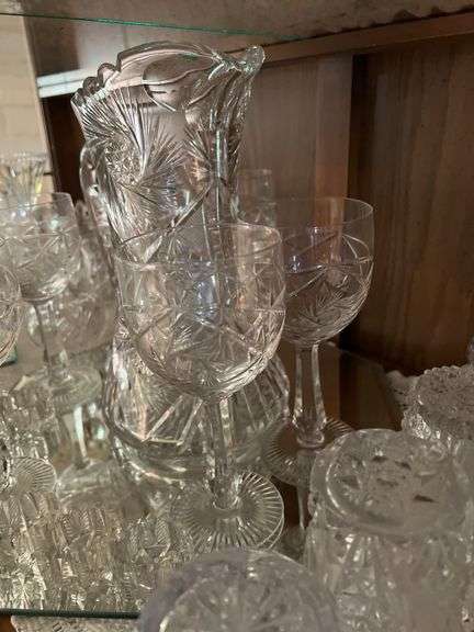 Shelf lot: Amercan brilliant cut and pattern glass