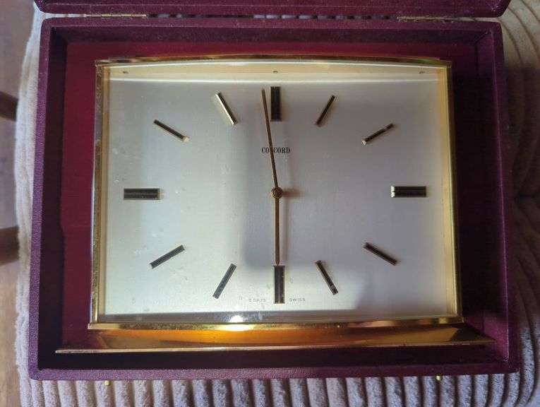 Concord 8 Days Swiss Made Table Clock with Box