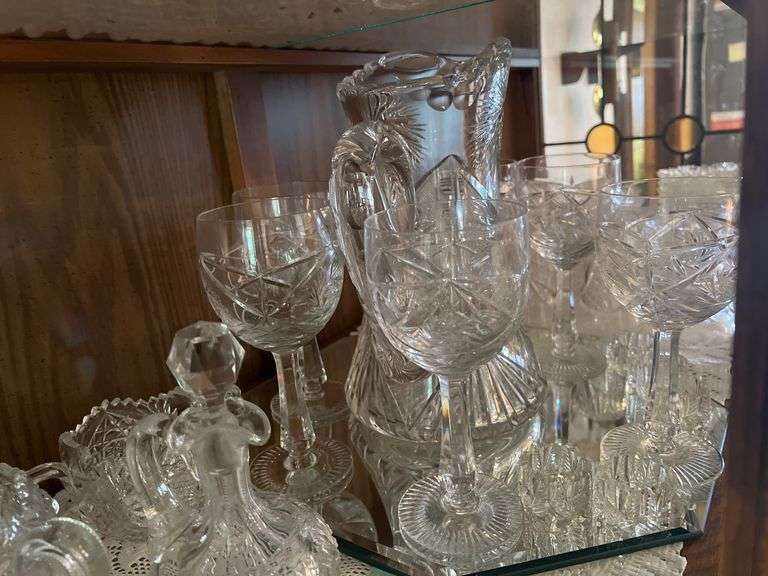 Shelf lot: Amercan brilliant cut and pattern glass