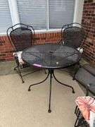 Wire mesh table 2 rocking chairs, wiremesh glider