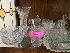 Shelf lot: Amercan brilliant cut and pattern glass