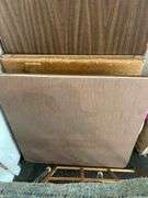 Folding tables stepstool broom and dustpan