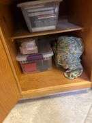 Office contents: miscellaneous tools office supplies desk chair tv craft supplies printers and more