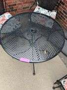 Wire mesh table 2 rocking chairs, wiremesh glider