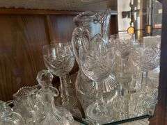 Shelf lot: Amercan brilliant cut and pattern glass