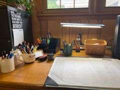 Office contents: miscellaneous tools office supplies desk chair tv craft supplies printers and more