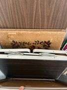 Folding tables stepstool broom and dustpan