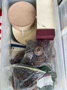 20 totes of Christmas cards, ribbon, collectibles dishes, baskets, sewing, 20 totes in total