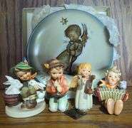 Hummel Figurines and Christmas Plate Lot