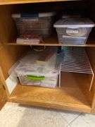 Office contents: miscellaneous tools office supplies desk chair tv craft supplies printers and more