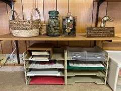 Office contents: miscellaneous tools office supplies desk chair tv craft supplies printers and more