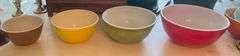 Set of Four Pyrex Mixing Bowls