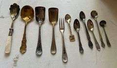 Collection of Decorative Spoons and Fork