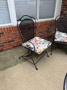 Wire mesh table 2 rocking chairs, wiremesh glider