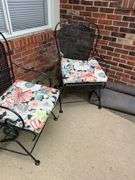 Wire mesh table 2 rocking chairs, wiremesh glider