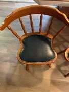 Set of 4 maple swivel chairs