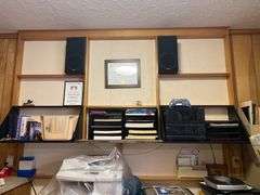Office contents: miscellaneous tools office supplies desk chair tv craft supplies printers and more